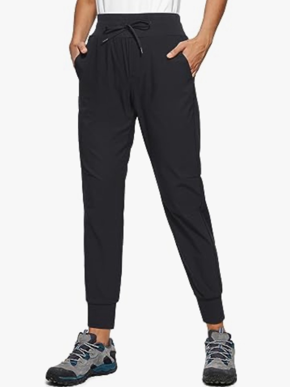 CRZ YOGA Black Ripstop Athletic Jogger Hiking Pants